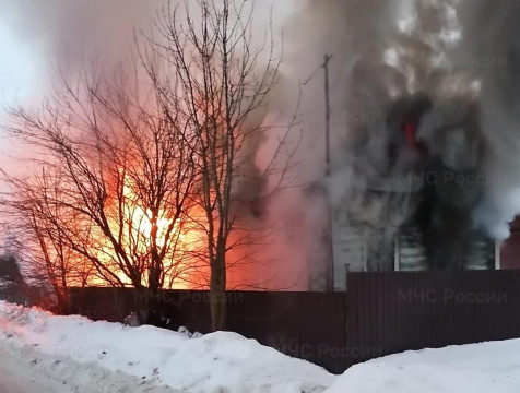 Мужчина пострадал при пожаре в Боровске