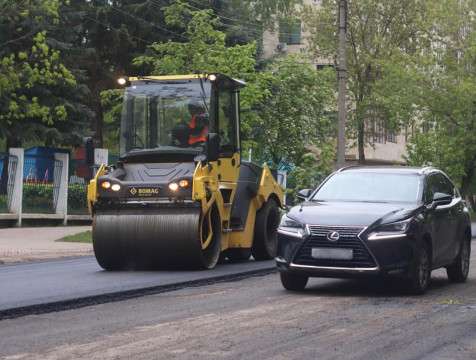 На улице Огарева в Калуге начали строительство новой дороги