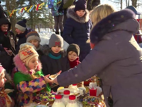 «Калужская зорька» устроила сладкие проводы зимы для детей из Перемышльского района