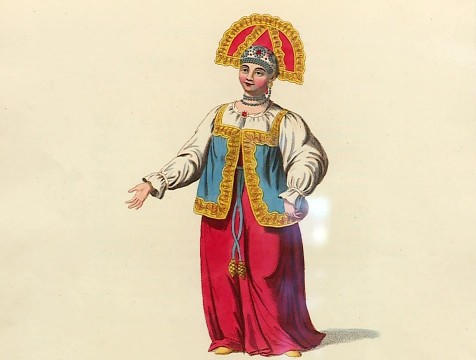 Народные костюмы в гравюрах представили в Калужском музее изобразительных искусств