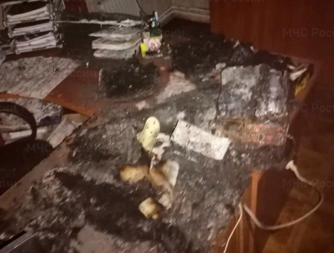 В здании администрации Товаркова произошел пожар