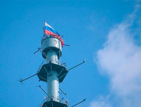 Флаг России водрузили на обнинскую метеомачту