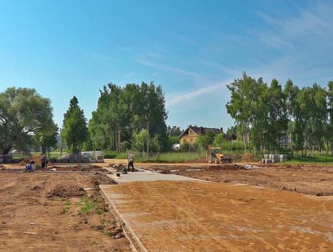 Первый этап строительства стадиона стартовал в Медыни