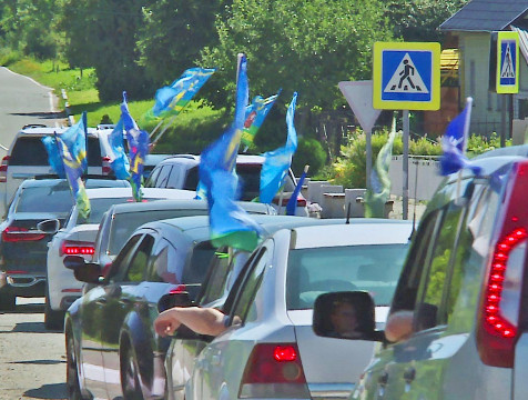 Медынские десантники утроили автопробег