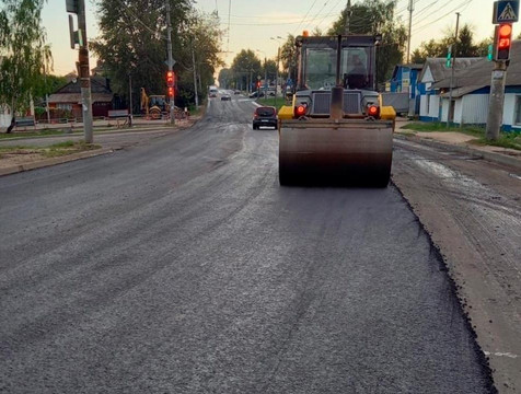 На Синих мостах в Калуге завершена укладка асфальта