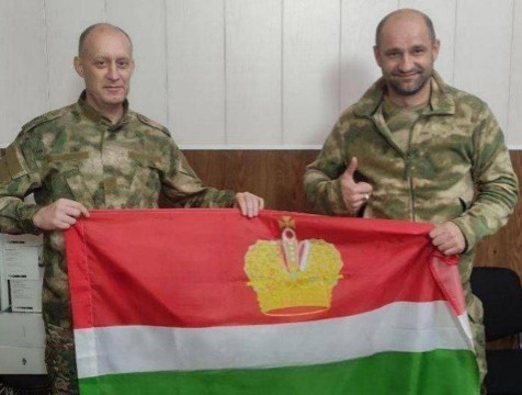 Флаг Калужской области передан в легендарный батальон 