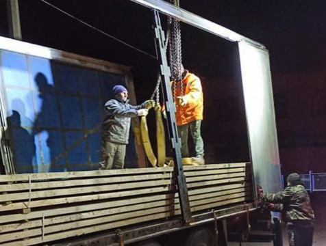 Очередная партия стройматериалов доставлена в Первомайск из Калужской области