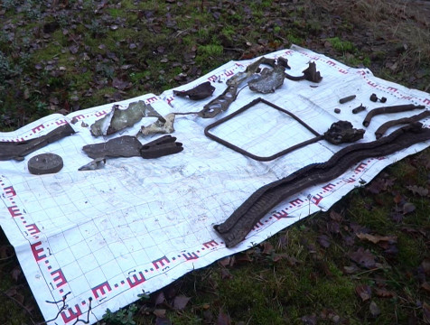 Детали самолета времен войны в 