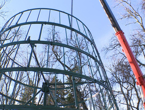 20-метровую ель монтируют в Центральном парке культуры и отдыха