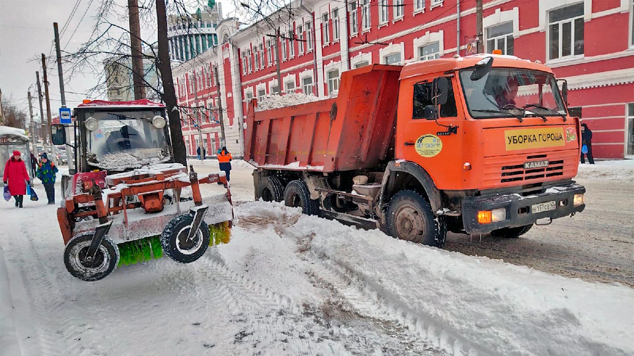 Снег вывезут с трех улиц в Калуге в ночь на 17 декабря