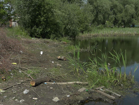 К благоустройству пруда приступили в деревне Жилетово Дзержинского района