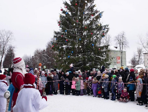 Главную городскую елку открыли в Людинове