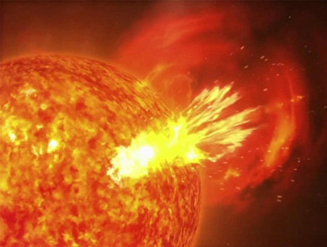 Геомагнитная обстановка после мощной вспышки на Солнце успокоится 28-29 марта