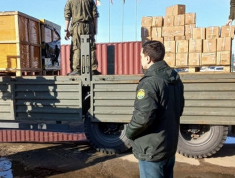 43 тонны конфиската передали калужские таможенники в зону СВО