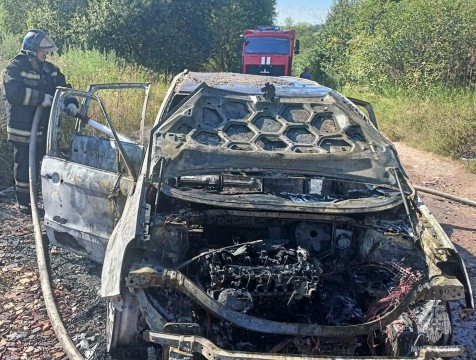 Автомобиль сгорел в Жуковском районе
