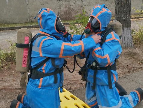 В Калуге прошли учения по ликвидации ЧС на химически опасном объекте