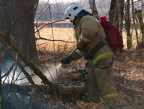 Более 150 выездов на палы травы совершили калужские пожарные в новом сезоне