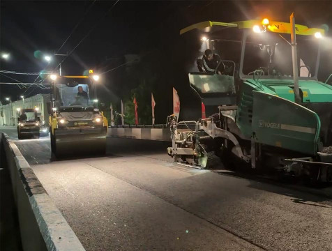 Каменный мост заасфальтировали в Калуге