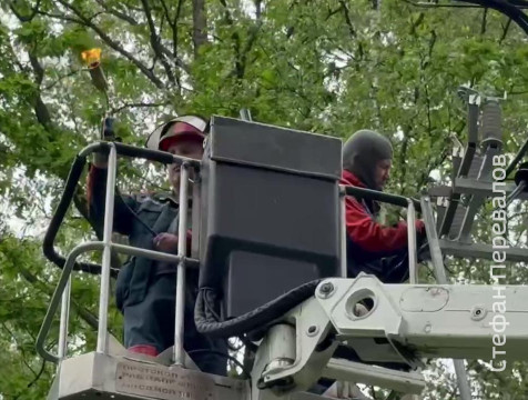 Освещение восстанавливают в селе Людиновского района