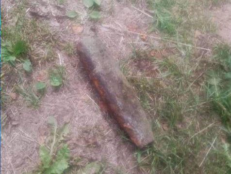 Снаряд времен Великой Отечественной нашли в Юхновском районе