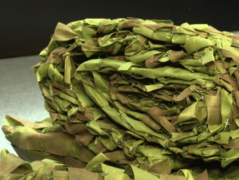 Бойцам СВО передали 108 метров маскировочной сети, сплетённой в Калуге