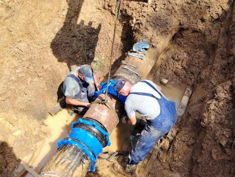 Аварию на водопроводе в Малоярославце устранили