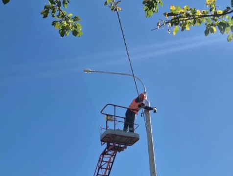 В Росве обновили уличное освещение