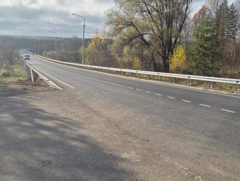 Завершился ремонт участка трассы, ведущей в Мосальск