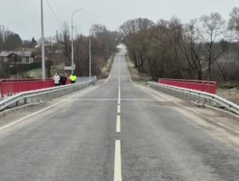 Реконструкция моста через реку Грязну в Козельском районе завершилась